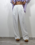 Pantalone Piegone Bianco