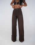 Jeans Piegone Marrone