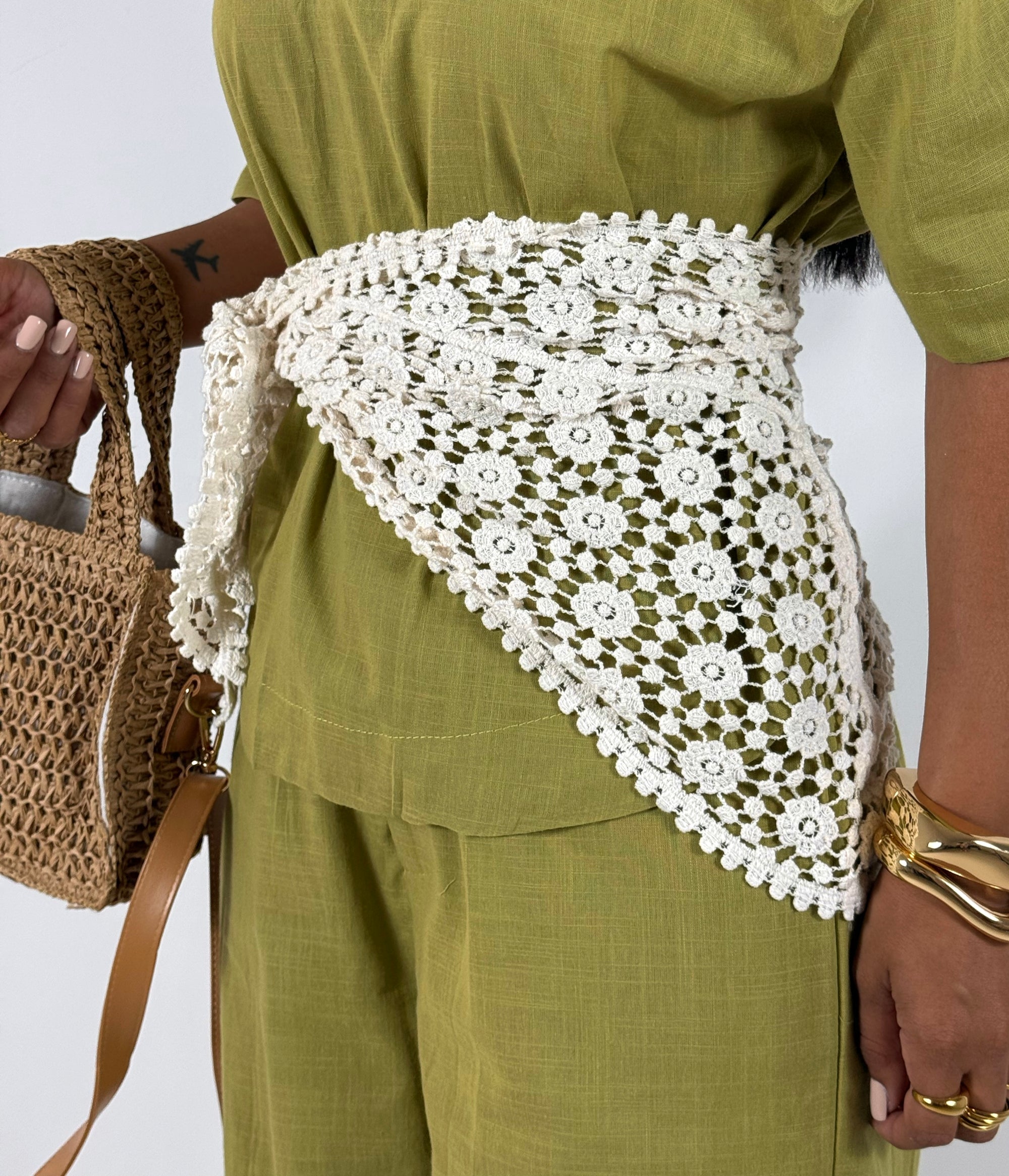Foulard Macramè Ecru