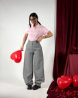 Pantalone Balloon Gessato
