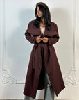 Trench Oversize Bordeaux