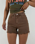 Shorts Denim Marrone