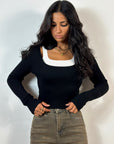 Maglia Crop con Canotta