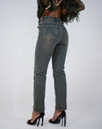 Jeans Dritti Sabbiato