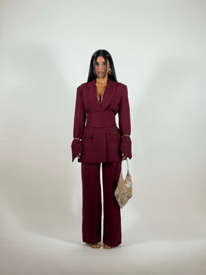 Tailleur Roxane Bordeaux