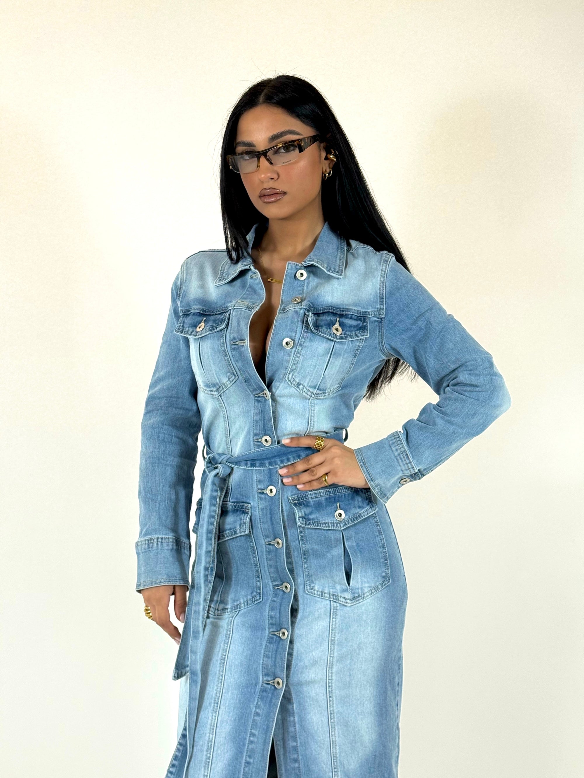 Dress Denim Longuette