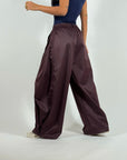 Pant Big Balloon Satin Vino