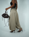 Pant Satin Palloncino Fango