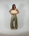 Pantalone Balloon Verde Oliva