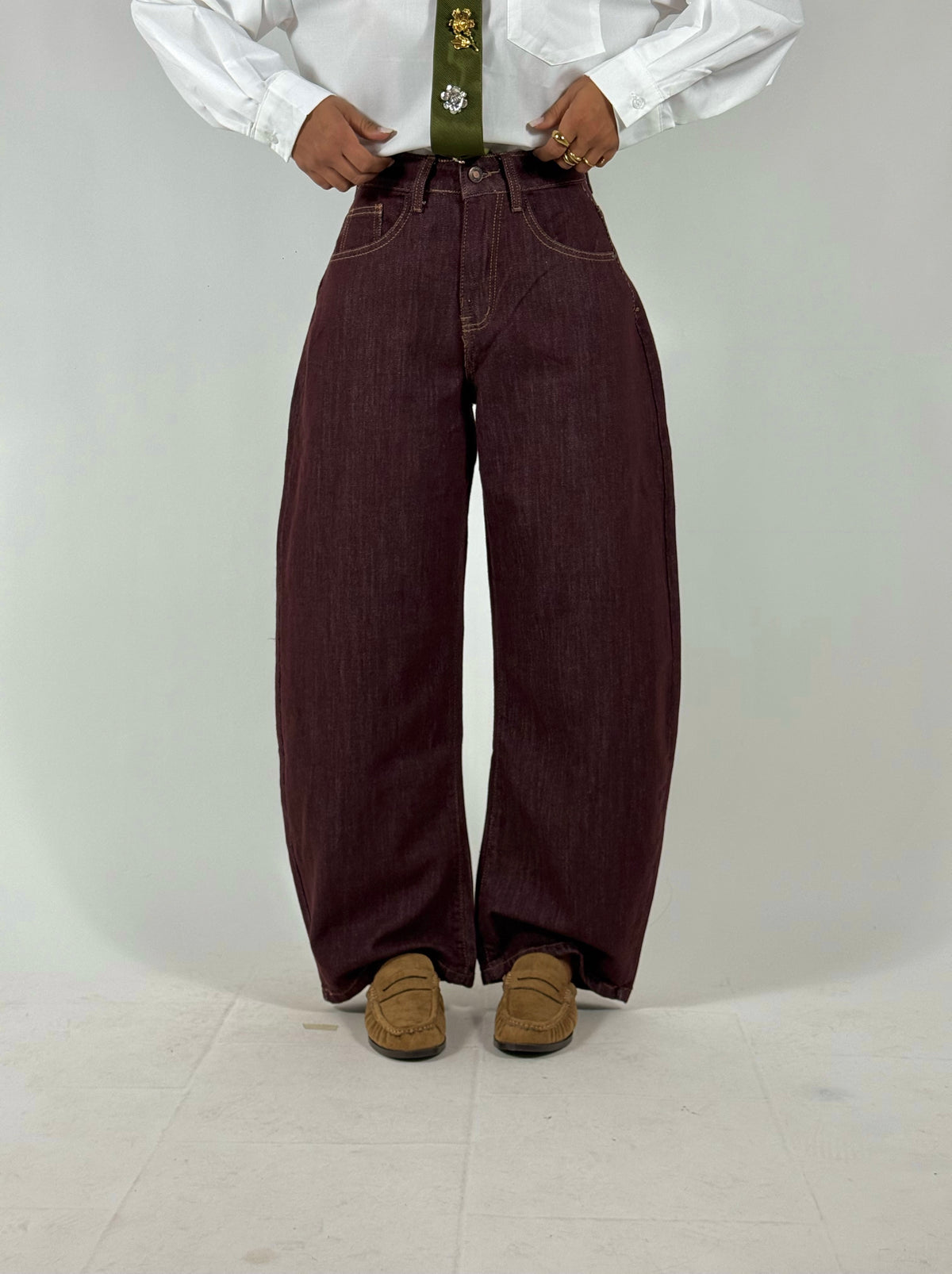 Jeans Balloon Bordeaux