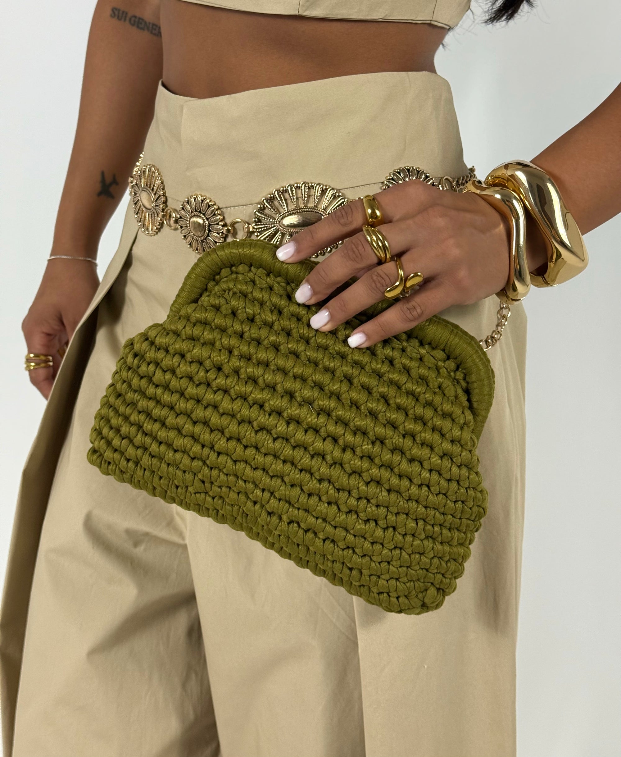 Clutch Uncinetto Verde