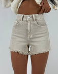 Shorts Denim Beige