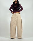 Pant Big Balloon Satin Beige