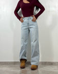 Jeans Wide Leg Chiaro