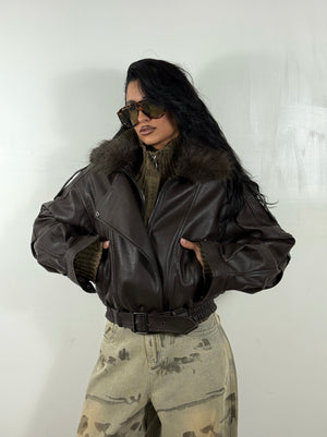 Giubbotto Boston Marrone