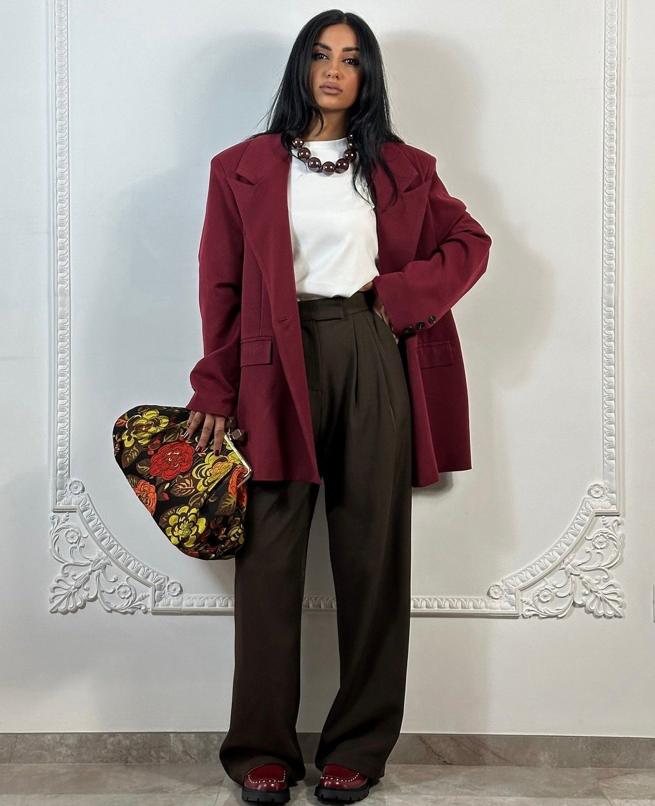 Blazer Oversize Bordeaux