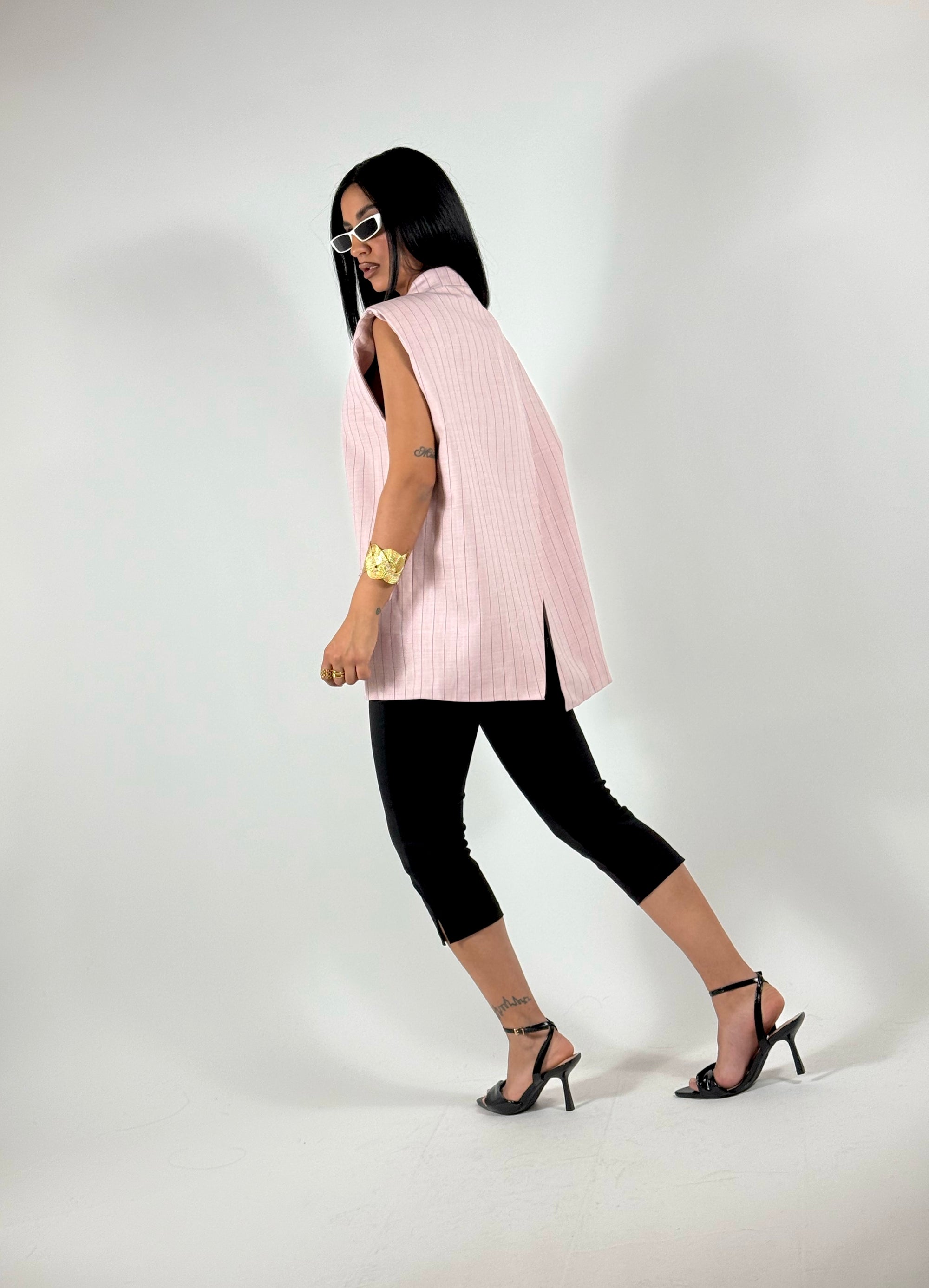 Gilet Japan Gessata Rosa