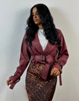 Jacket Cropped Bordeaux