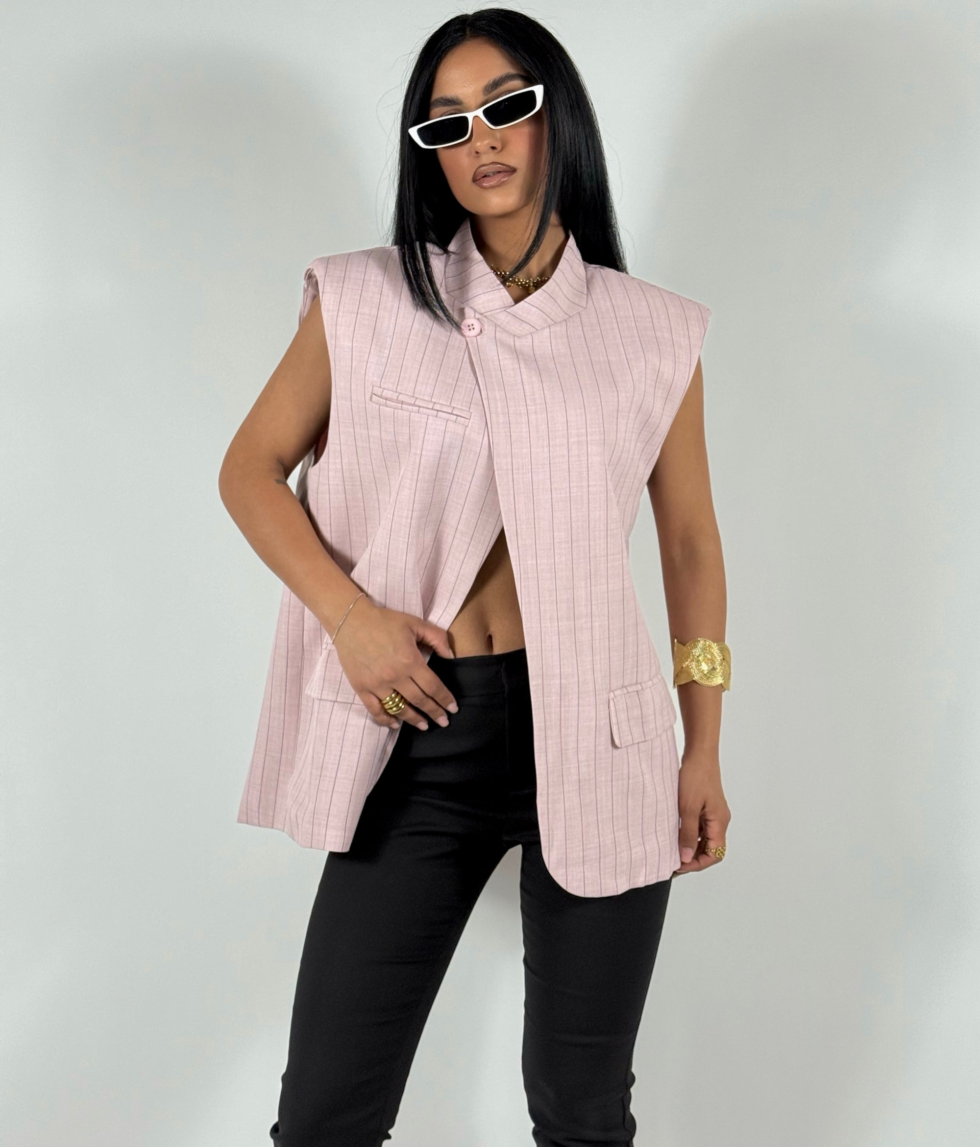 Gilet Japan Gessata Rosa