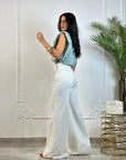 Jeans Bianco Palazzo Fit