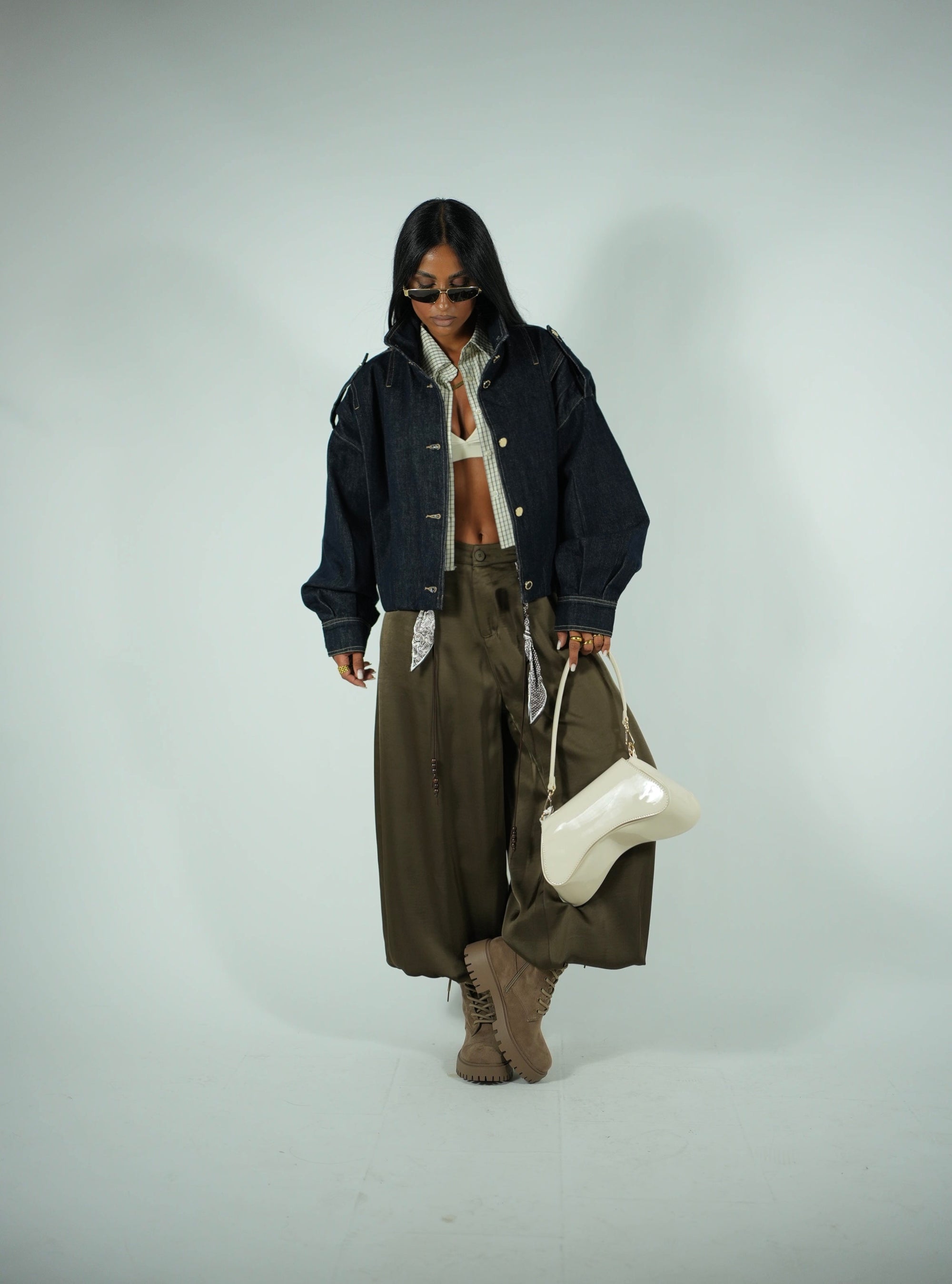 Pant Satin Palloncino Marrone