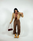 Pantalone Balloon Scamosciato