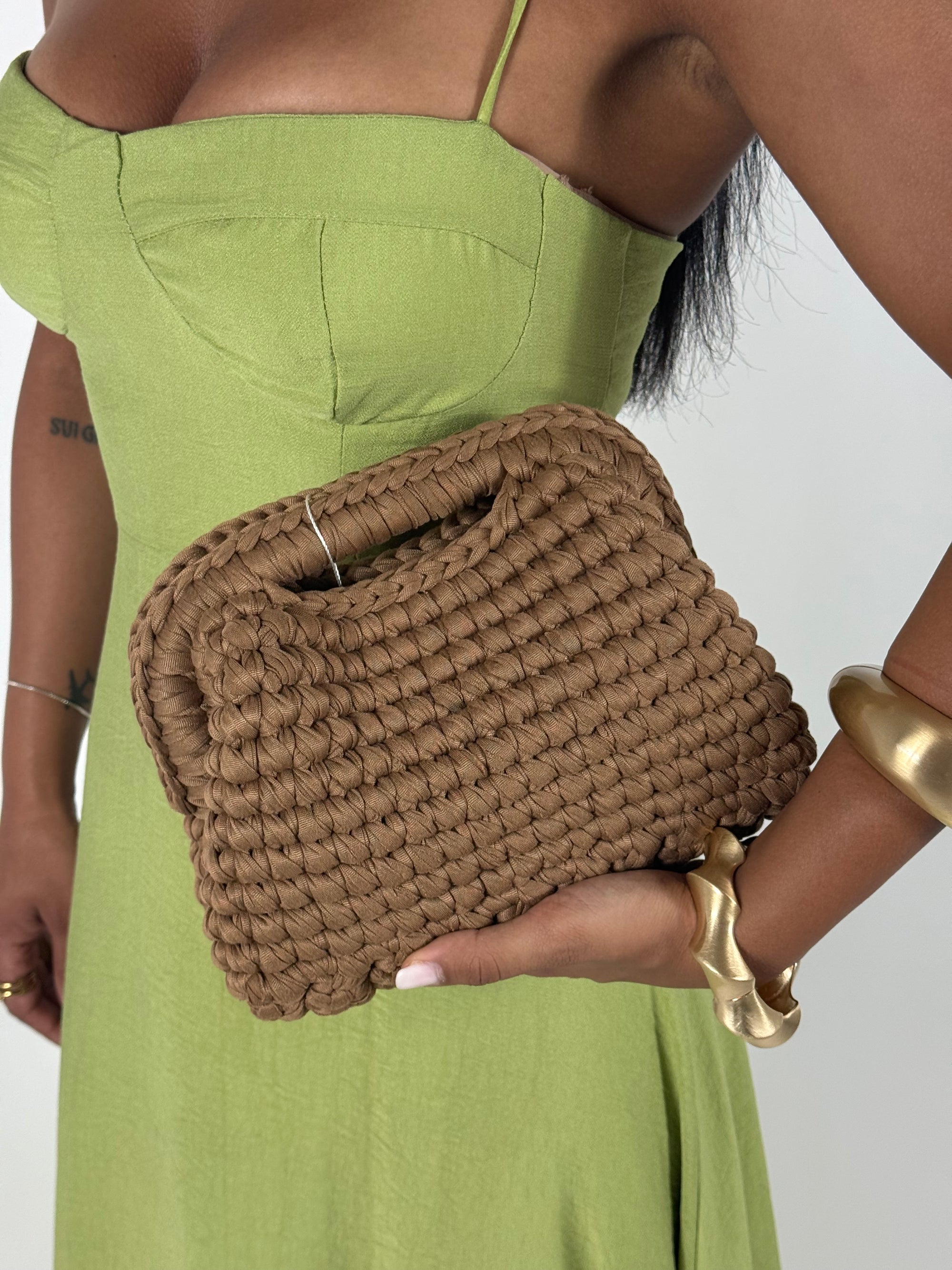Borsa Uncinetto Marrone