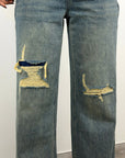 Jeans Wide Strappi