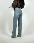 Jeans Wide con Cucitura