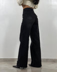 Jeans Wide Leg Nero