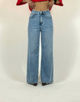 Jeans Wide Leg Chiaro