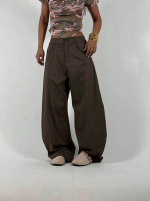 Pantalone Balloon Marrone