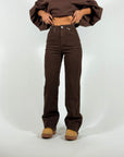 Jeans Wide Marrone