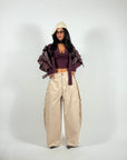 Pant Big Balloon Satin Beige