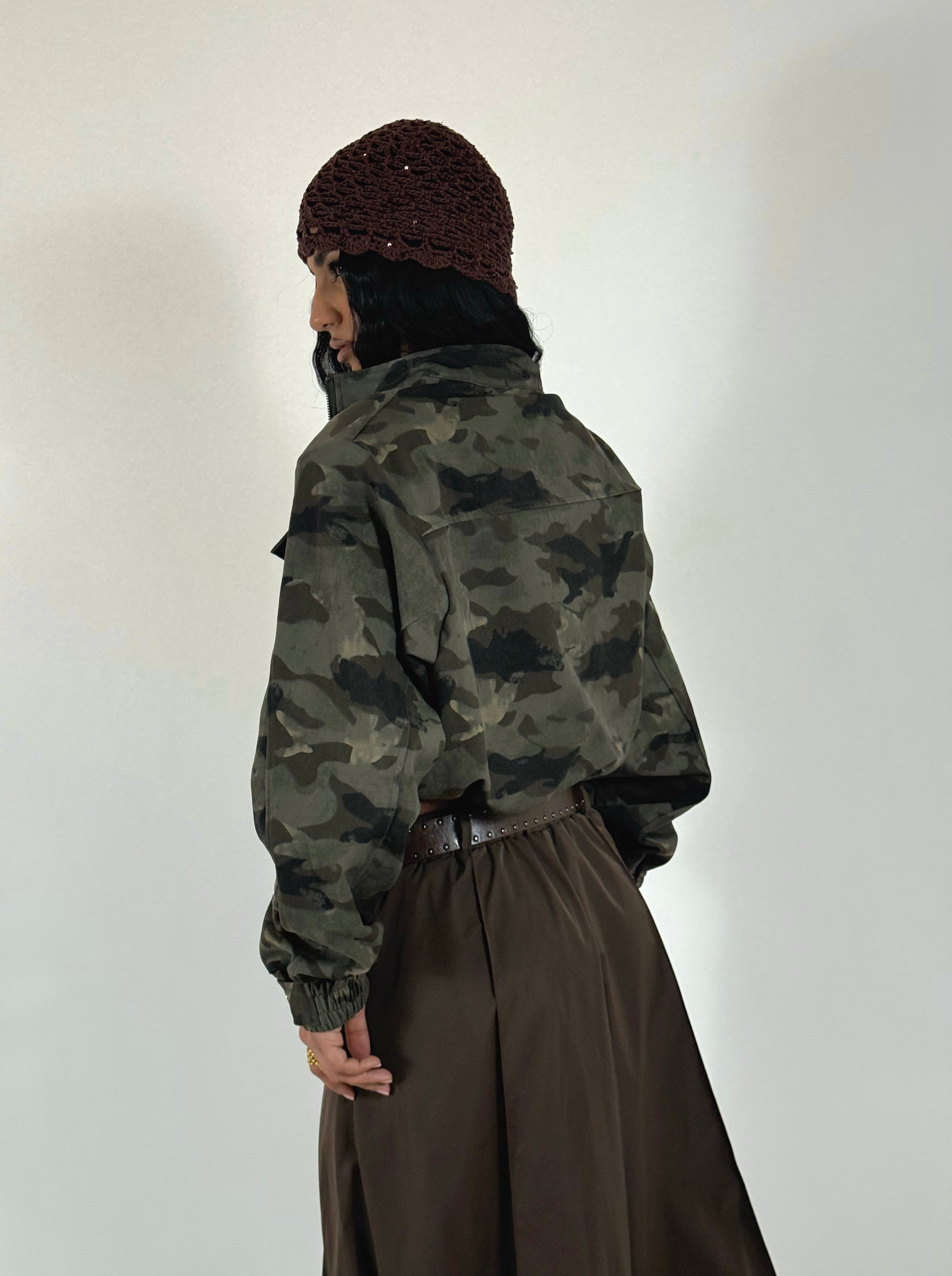 Jacket Crop Army