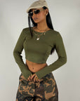 Maglia Girocollo Crop