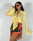 Camicia Organza Manica Ventaglio