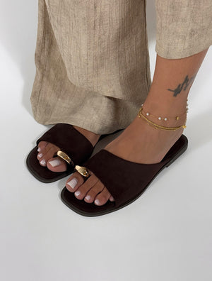 Sandali Details Marrone