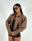 Camicia Cropped Quadretti