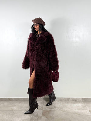 Eco Pelliccia Mongolia Bordeaux