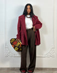 Blazer Oversize Bordeaux